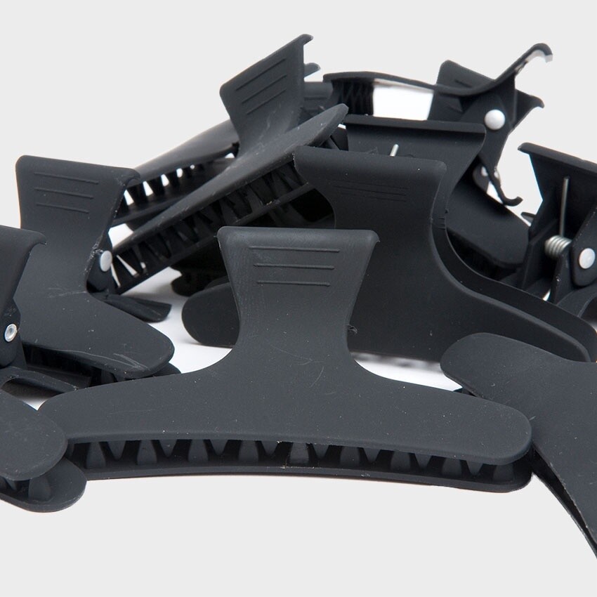 Glide hair tools black butterfly clips 12pk