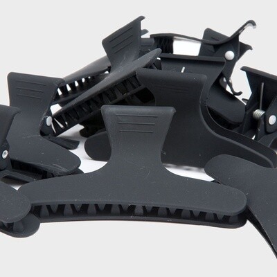 Glide hair tools black butterfly clips 12pk