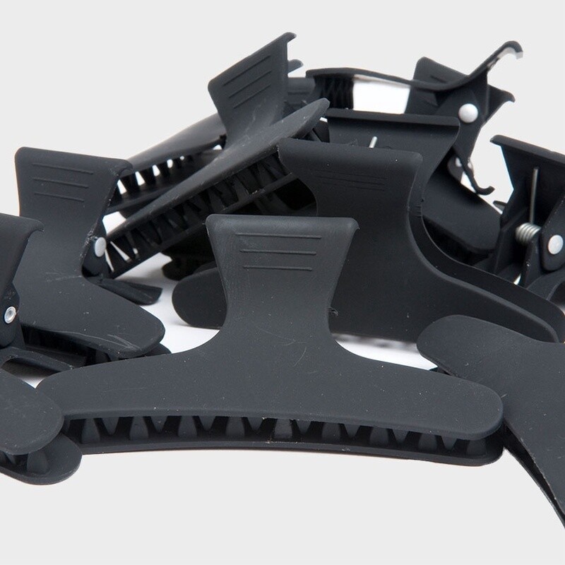 Glide hair tools black butterfly clips 12pk