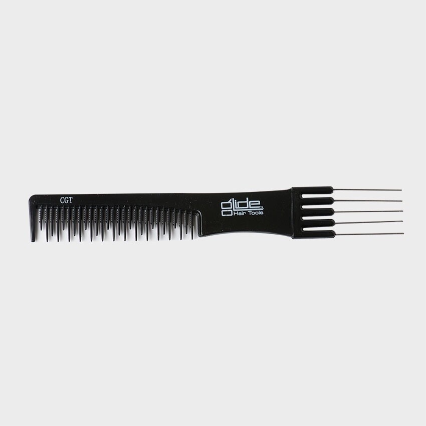 Glide hair tools teasing comb metal prong  cgt