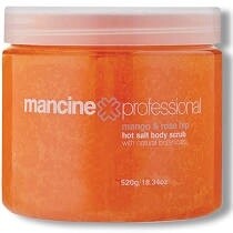 Mancine hot salt body scrub mango and rose hip 520g
