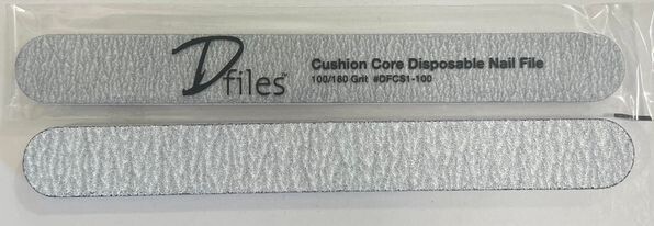 Nail file D Files cushion core disposable 100/180 grit