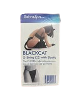 Salon &amp; spa blackcat G-string with elastic