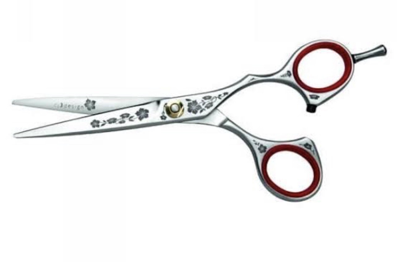 Jaguar silver line cj3 flower design 5” scissors