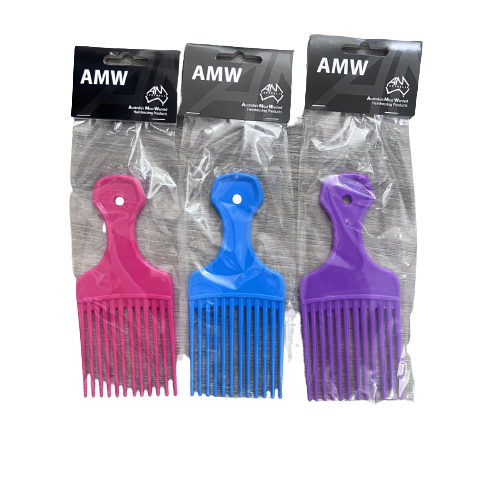 Afro combs assorted colours