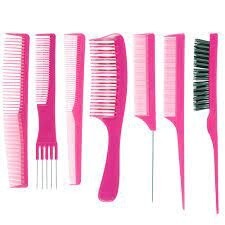 Salon smart folding comb set pink 7pc