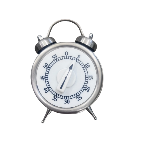 Clock timer silver 60min