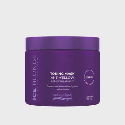 Natural look ice blonde toning mask anti yellow repair treatment 400ml
