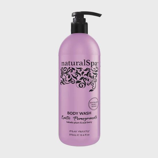 Natural look exotic pomegranate body wash 375ml