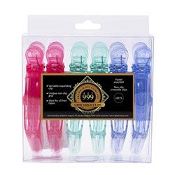 999 crocodile clips pastel 6pk