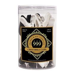 999 crocodile clips black & white 10pc