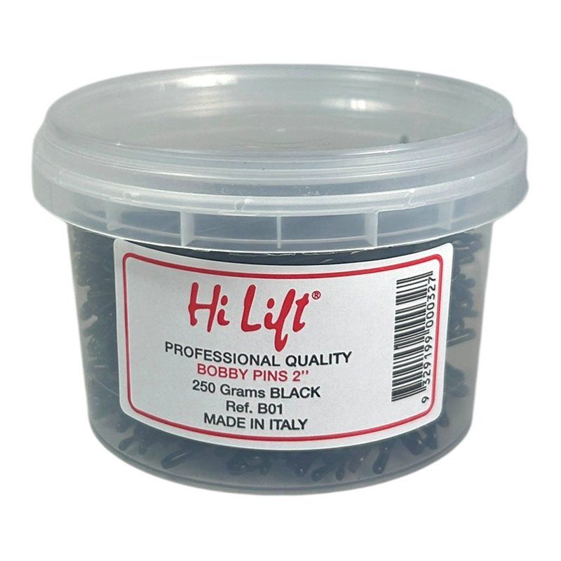 Hi Lift Bobby Pins Black 250g Tub