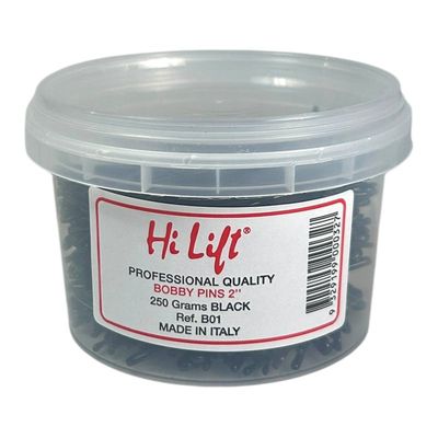 Hi Lift Bobby Pins Black 250g Tub
