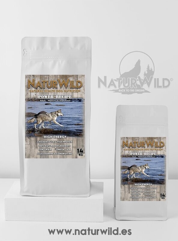 Power recipe - alta energía - pollo, pato y pescado azul 14kg