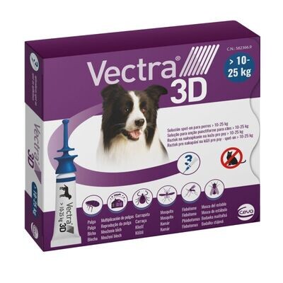 Pipeta Vectra 3D 10 a 25kg (3ud)