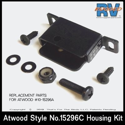 RV Screen Door Handle Latch - 580416 Replacement With Catch And Striker, Black