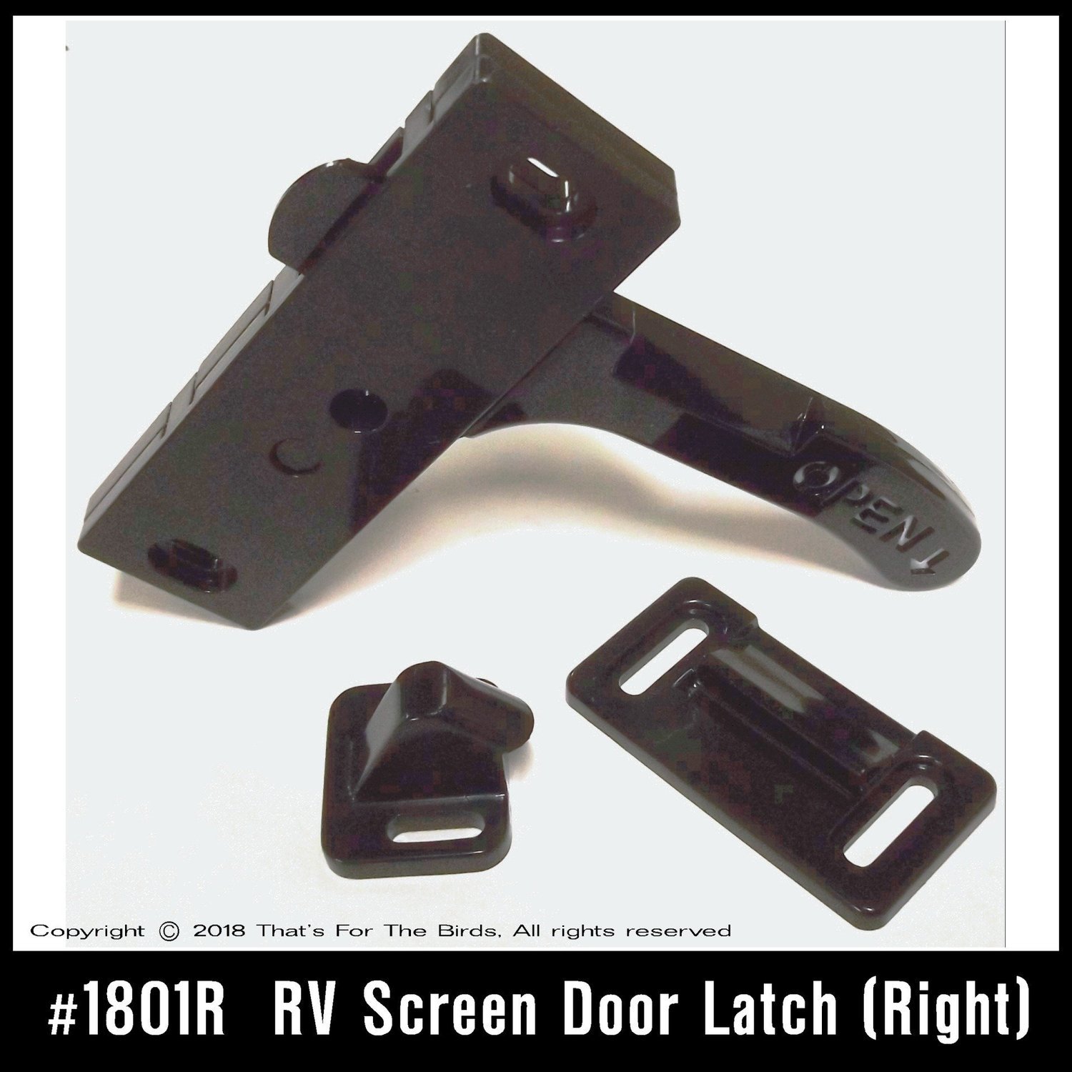 RV Designer E291 Bullet Screen Door Latch  Plastic JRP 10785..