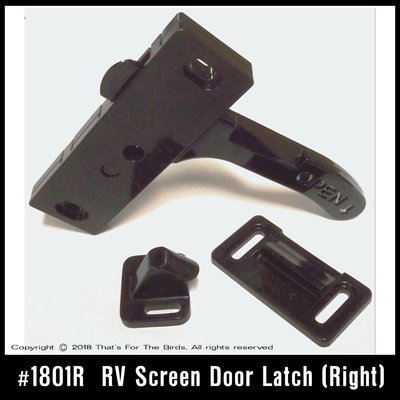 No. 1801R RV Screen Door Latch (Right Hand) for RV, Camper, Fifth Wheel
