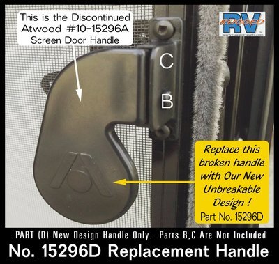 No. 15296D Atwood Style 10-15296A Screen Door Replacement Handle