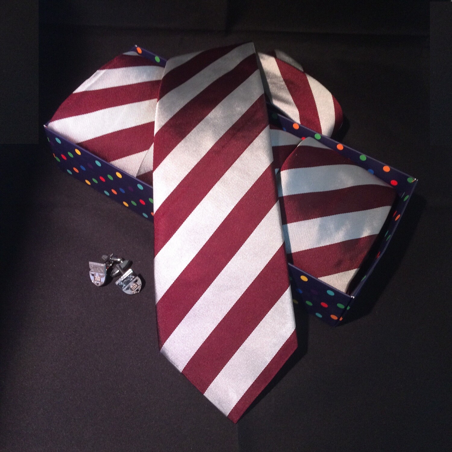 Old Haileyburian "Colours Tie" - de luxe Smooth Silk