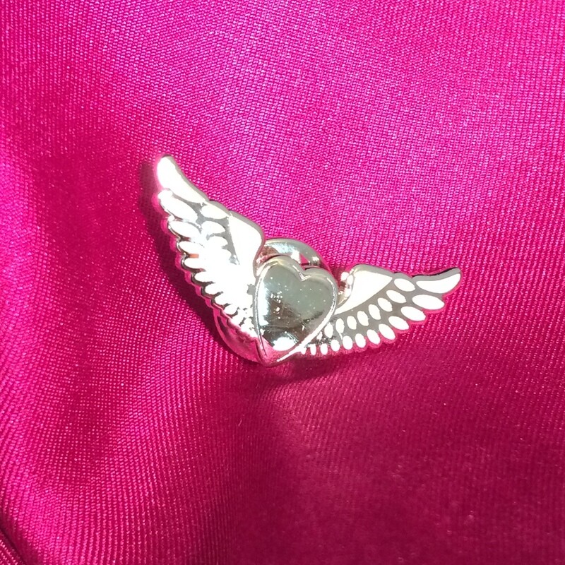 Hearts and Wings Pin Badge