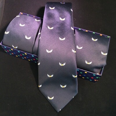 Old Haileyburian "Winged Hearts" Tie - de luxe Silk