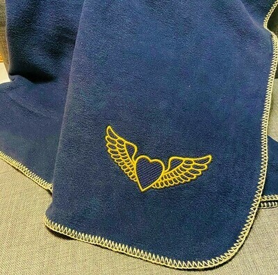 Winter Warmer Hearts and Wings Blanket