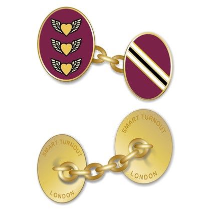 Winged Hearts Chained Cufflinks