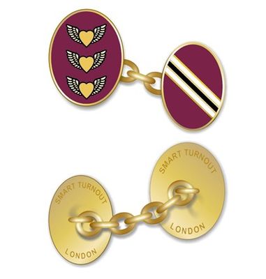 Winged Hearts Chained Cufflinks