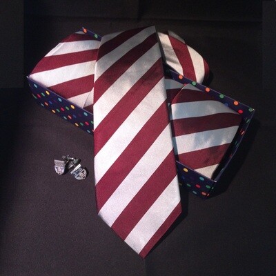 Old Haileyburian "Colours Tie" - de luxe Smooth Silk