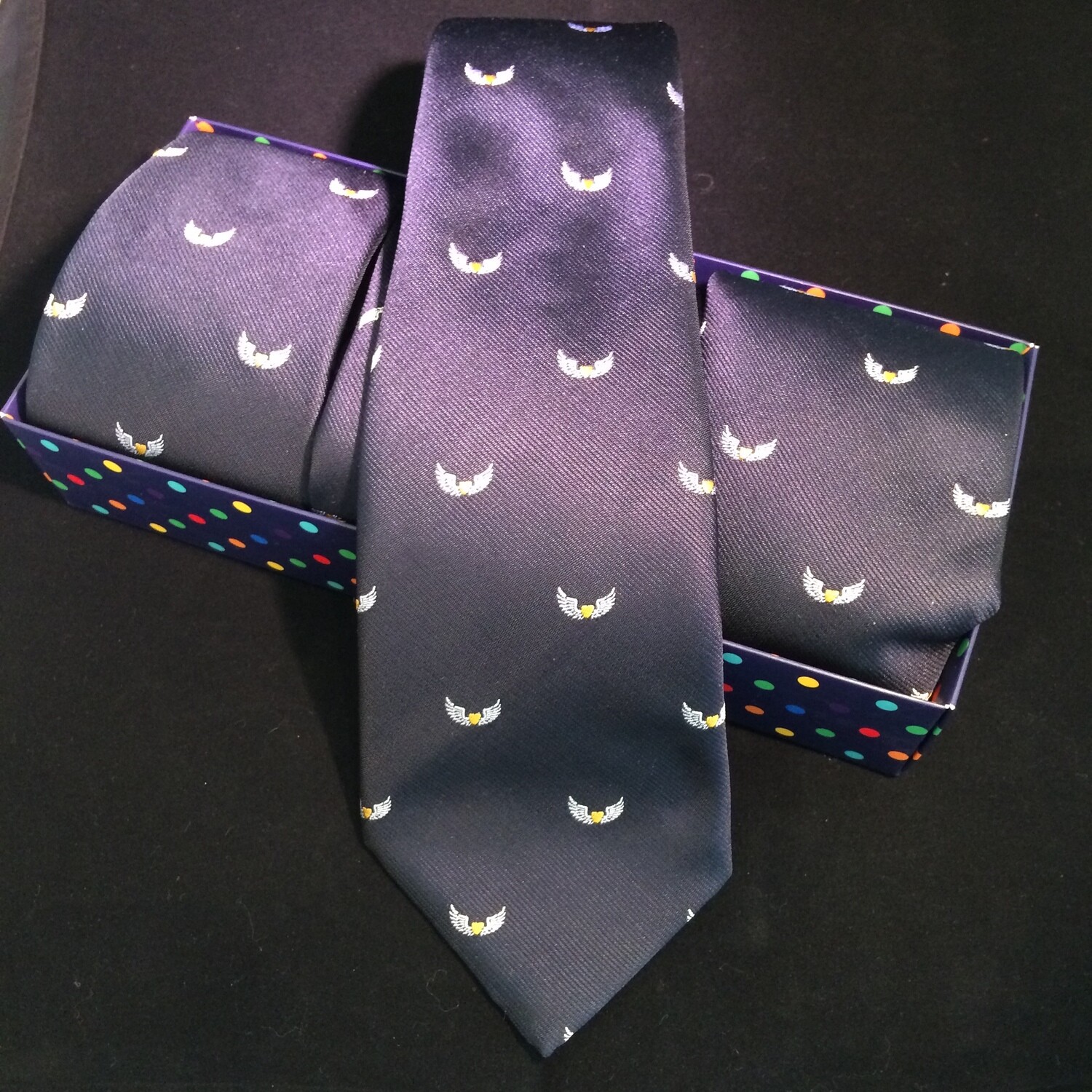 Old Haileyburian Old Haileyburian "Winged Hearts" Tie - de luxe Silk