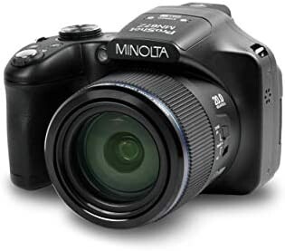 Minolta Pro Shot 20 Mega Pixel HD Digital Camera with 67X Optical Zoom, Full 1080P HD Video &amp; 16GB SD Card, Black