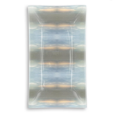 Spring Sunset Glass Tray