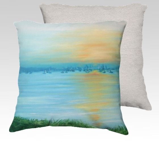 Saugatuck Dawn Velvet Pillow (large)