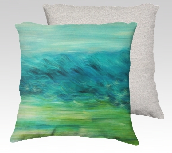 Moving Landscape Velvet Pillow (large)
