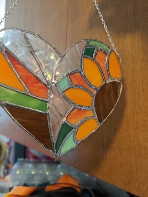 Glass Heart Collection Orange