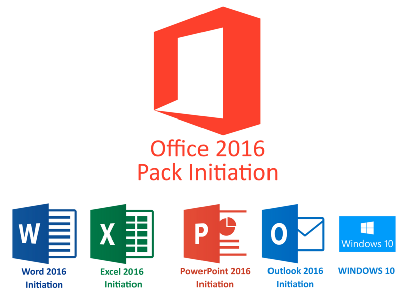 Pack Office INITIATION 2016 (Word+Excel+PowerPoint+Outlook+Windows 10)