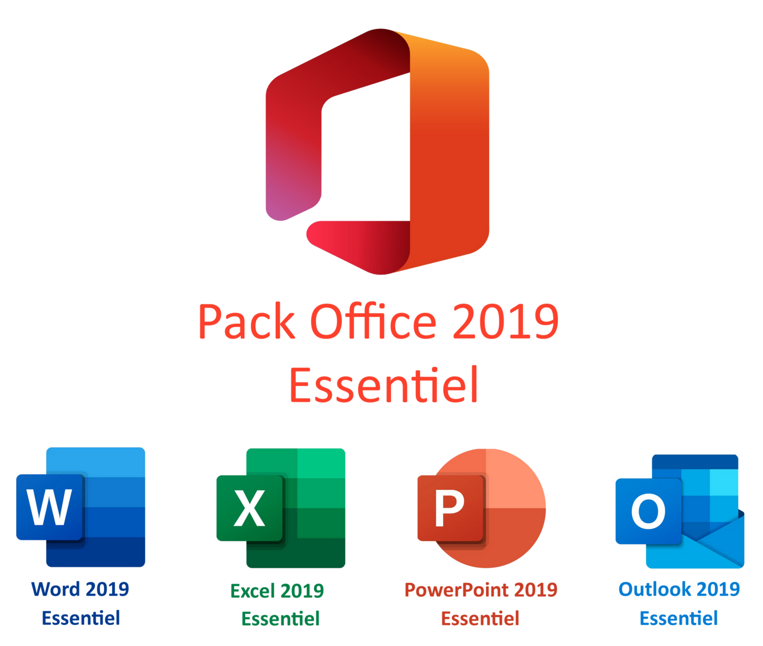 Pack Office ESSENTIEL 2019 (Word+Excel complets)