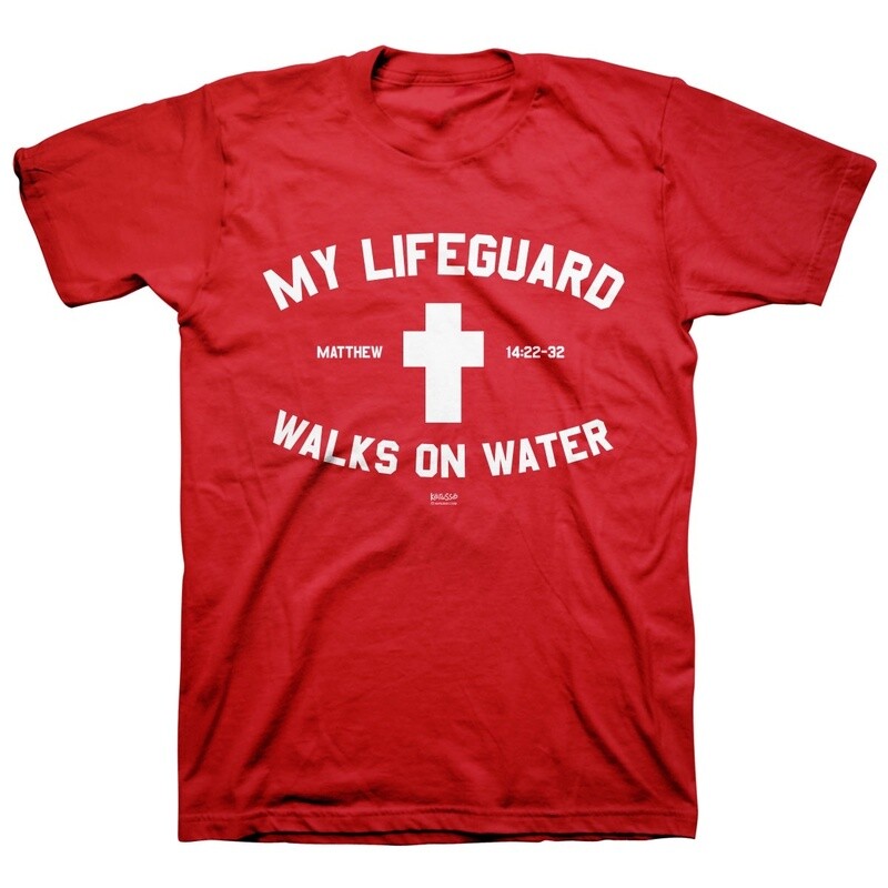 Adult T-Shirt Short Sleeve Lifeguard Red