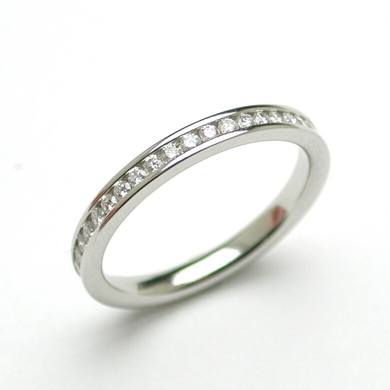 SALVINI FOREVER PLATINO ANELLO VERETTA INTERA PLATINO CON DIAMANTI CT 0.50 H 20012772