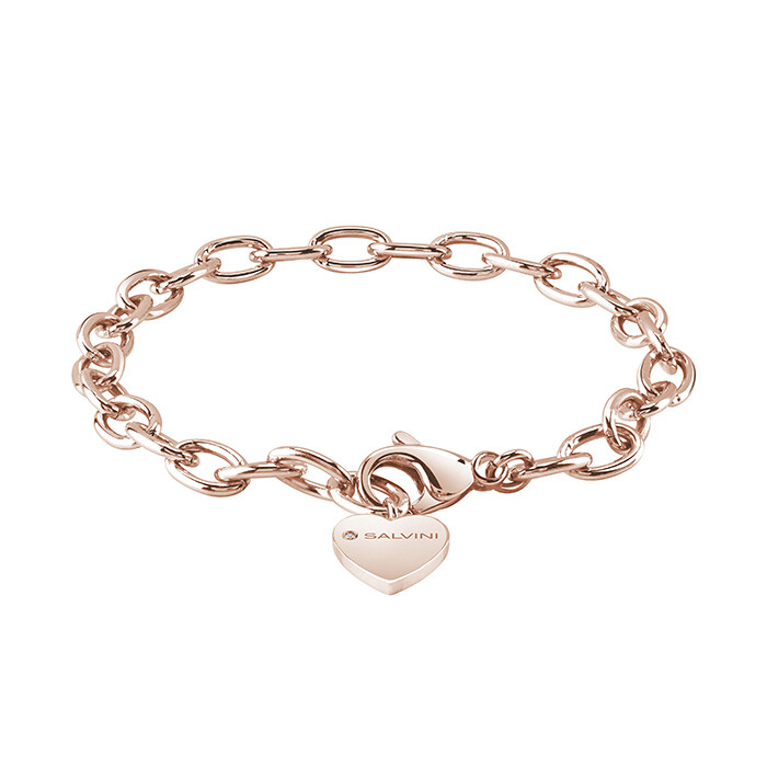 SALVINI CHARMS OF LOVE Bracciale in argento rosa con diamante e cuore 20075269