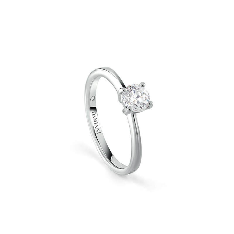 DAMIANI LUCE ANELLO SOLITARIO IN ORO BIANCO E DIAMANTE CT.0,19 20055729
