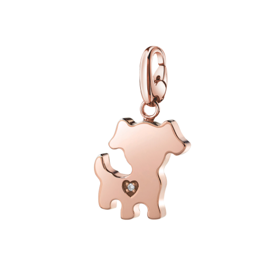 SALVINI CHARMS OF LOVE Ciondolo CANE in argento rosa con diamante 20077080