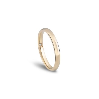 DAMIANI NOI2 FEDE NUZIALE 2.50mm Oro Giallo Misura 21 con diamante interno 0.005 H 20046531