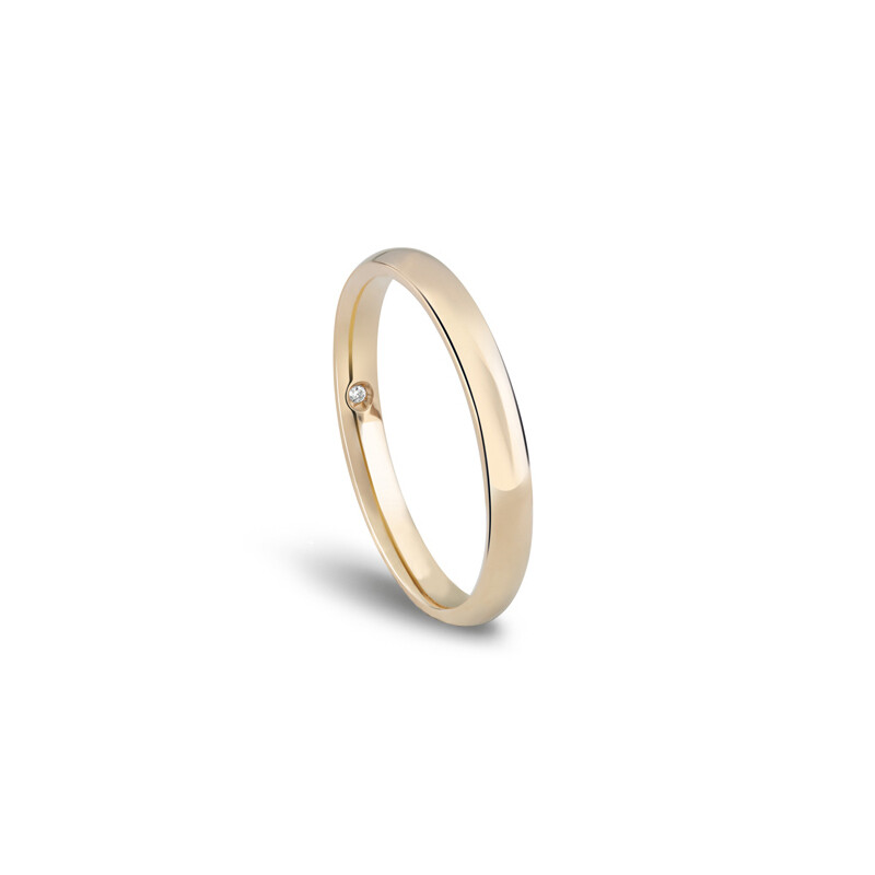 DAMIANI NOI2 FEDE NUZIALE 2.50mm Oro Giallo Misura 21 con diamante interno 0.005 H 20046531