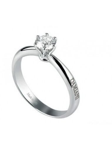 DAMIANI ELETTRA ANELLO SOLITARIO IN ORO BIANCO E DIAMANTE CT.0,20 H 20055716
