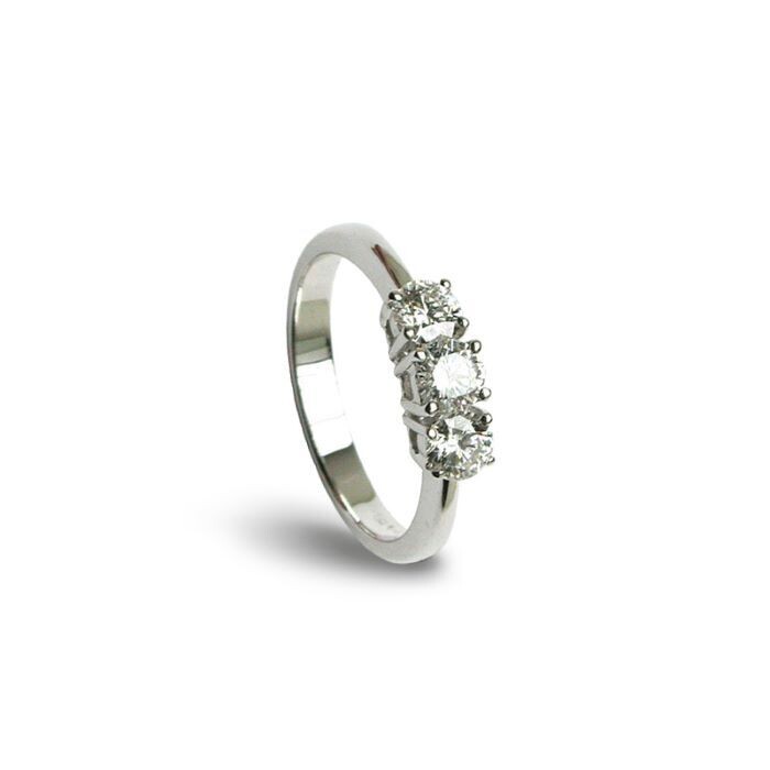 DAMIANI LUCE ANELLO TRILOGY ORO BIANCO DIAMANTI CT. 0.60 20055891