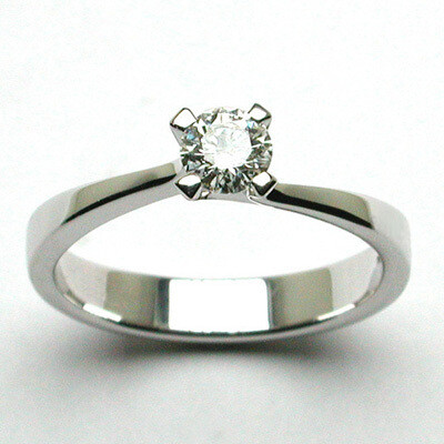 SALVINI CIGNO Anello solitario con diamante 0.28 colore H purezza VS 20011289