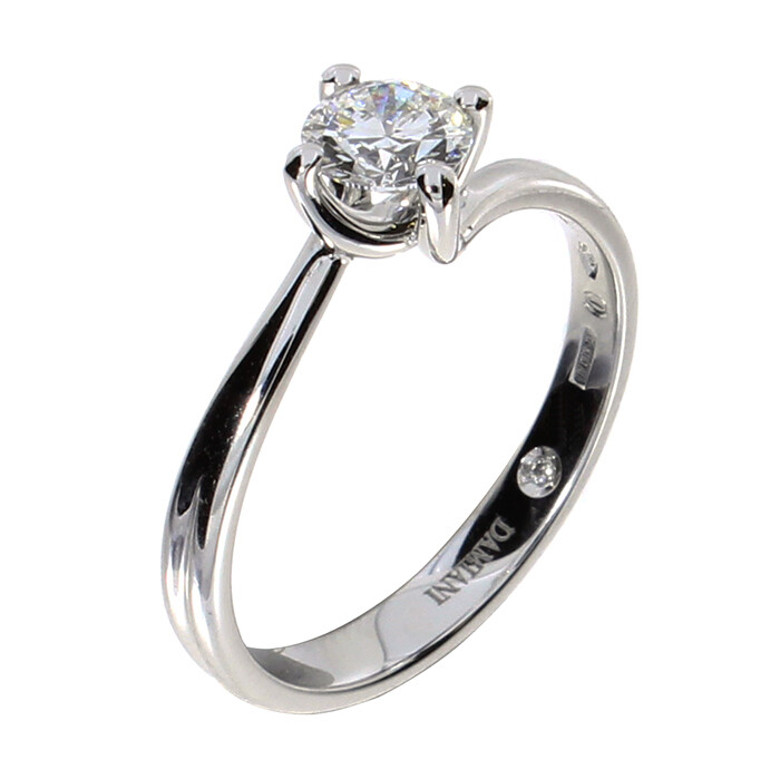 DAMIANI BEAUTY ANELLO SOLITARIO IN ORO BIANCO E DIAMANTE CT.0,14 H 20073248