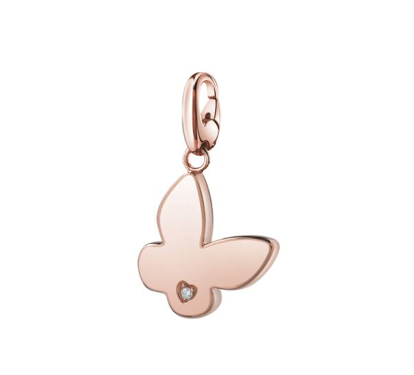 SALVINI CHARMS OF LOVE Ciondolo FARFALLA in argento rosa con diamante 20077088